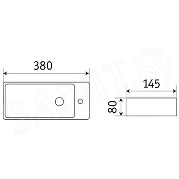 Умывальник CeramaLux N 9048 FL / FR