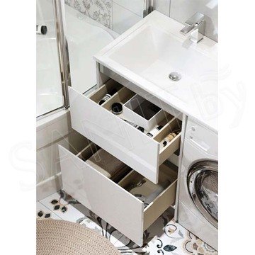 Тумба под умывальник Alavann Soft Silver 120 под стиральную машину