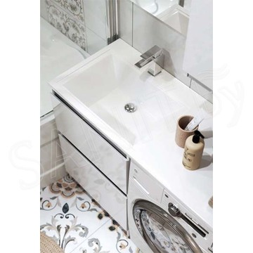 Тумба под умывальник Alavann Soft Silver 120 под стиральную машину