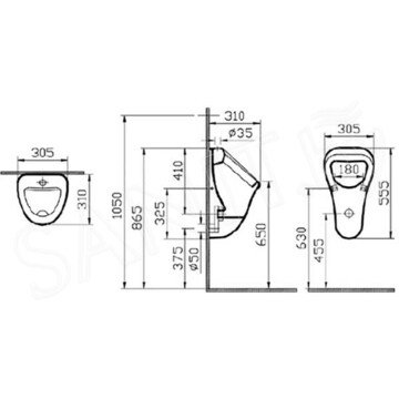 Писсуар Vitra Arkitekt 6202B003-0198