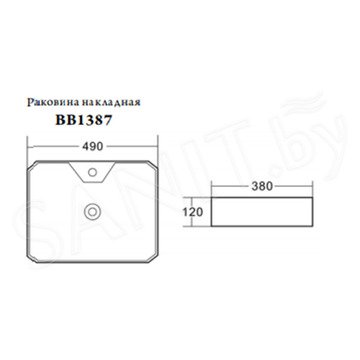 Умывальник BelBagno BB1387