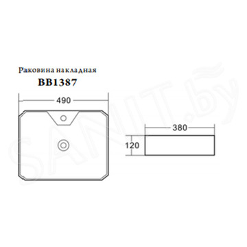 Умывальник BelBagno BB1387