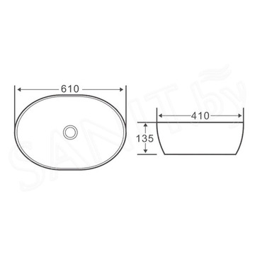 Умывальник BelBagno BB1348