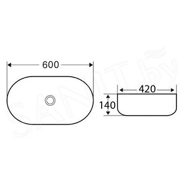 Умывальник BelBagno BB1084