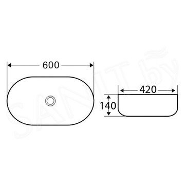 Умывальник BelBagno BB1084