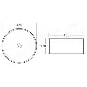 Умывальник BelBagno BB1383