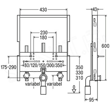Инсталляция для биде 656140 Viega Steptec