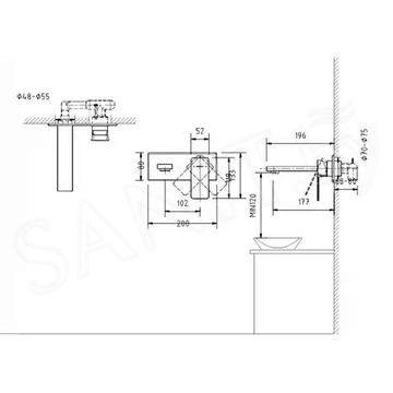 Смеситель скрытого монтажа Bravat PHILLIS P69183C-ENG (наружная часть)