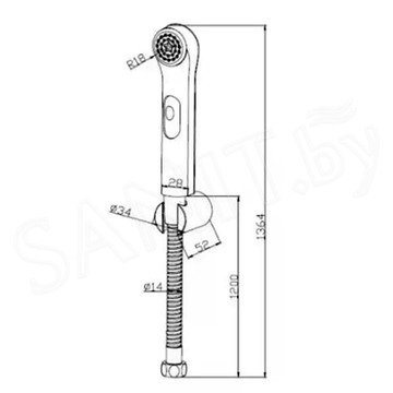 Гигиеническая лейка Bravat D9122CP-RUS