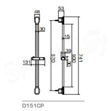 Душевая штанга Bravat D151CP-RUS