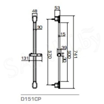 Душевая штанга Bravat D151CP-RUS