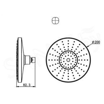 Верхний душ Bravat P70183CP-1-RUS