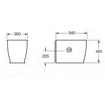 Напольное биде BelBagno Prado BB10150B