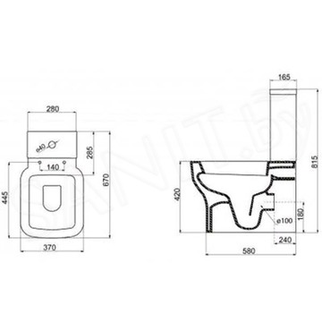 Напольный унитаз BelBagno Vaso BB127CP безободковый