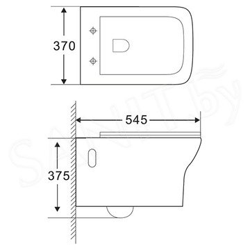 Подвесной унитаз BelBagno Romano BB248CHR безободковый