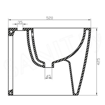 Напольное биде BelBagno Marino BB105B