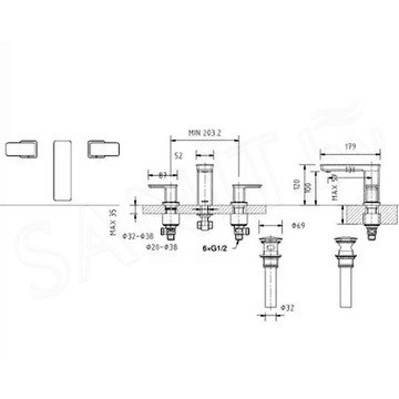 Смеситель для умывальника Bravat PHILLIS F256101C-ENG