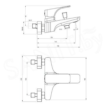 Смеситель для ванны Deante Hiacynt BQH N10M