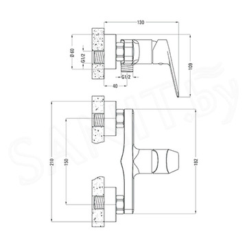 Смеситель для душа Deante Jasmin BGJ 040M