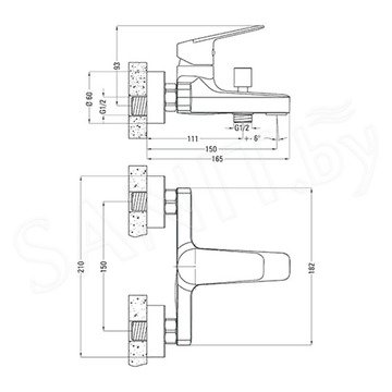 Смеситель для ванны Deante Jasmin BGJ 010M