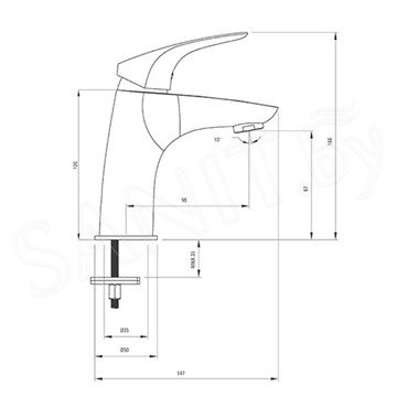 Смеситель для умывальника Deante Cynia BCY 021M