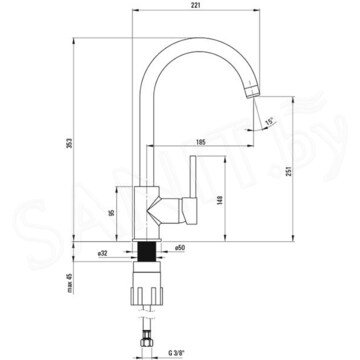 Смеситель для кухонной мойки Deante Milin BEU B62M / BEU S62M / BEU W62M