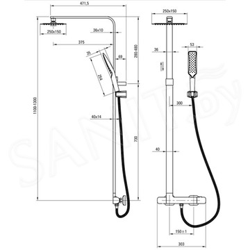 Душевая стойка Deante Abelia NAC 017T