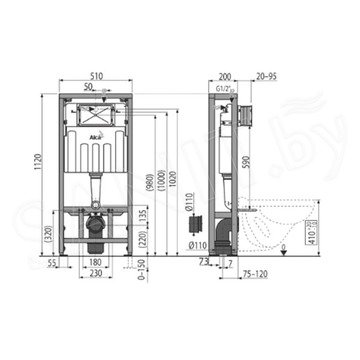 Система инсталляции AlcaPlast AM116/1120 Solomodul