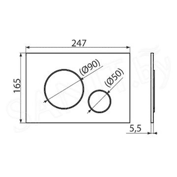 Кнопка для инсталляции Alca Plast M670 / M671 / M672