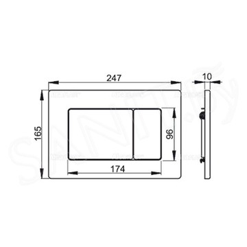 Кнопка для инсталляции Alca Plast M279 Antivandal