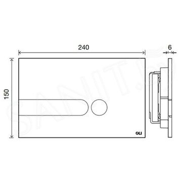 Система инсталляции OLI 80 885111 + клавиша Iplate 670001 белая