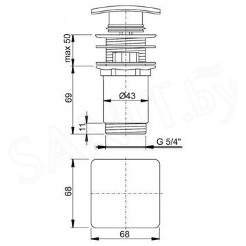 Донный клапан AlcaPlast A393 Click Clack