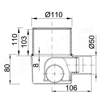 Душевой трап Styron STY-1008