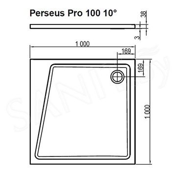 Душевой поддон Ravak 10° Perseus Pro