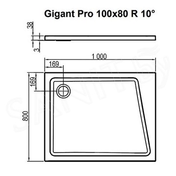 Душевой поддон Ravak 10° Gigant Pro
