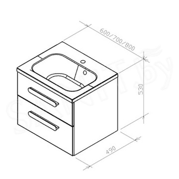 Тумба под умывальник Ravak SD Chrome II капучино