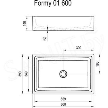 Умывальник Ravak Formy 01 600 D