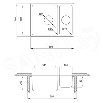 Кухонная мойка Deante Egeria ZPE-050C