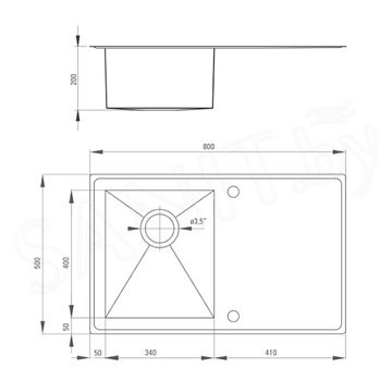 Кухонная мойка Deante Sinope ZDS-011P