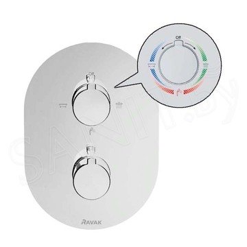 Смеситель встраиваемый Ravak Chrome CR 067.00 для ванны и душа термостатический