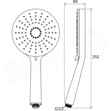 Душевая лейка Ravak Flat XXL 961.00