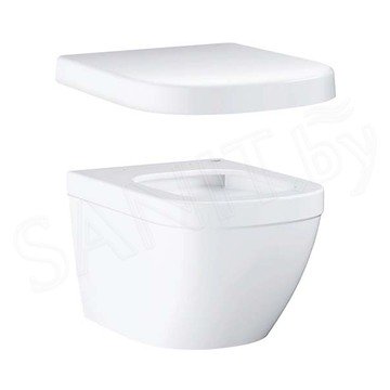Подвесной унитаз Grohe Euro 39206000 безободковый с крышкой Soft Close