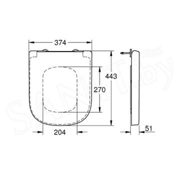 Напольный унитаз Grohe Euro 39338000 безободковый с крышкой Soft Close