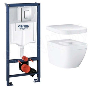 Комплект инсталляции Grohe Rapid SL с подвесным унитазом Grohe Euro (39328000 + 39330001 + 38772001)