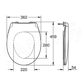 Напольный унитаз Grohe Bau 39349000 безободковый с крышкой Soft Close