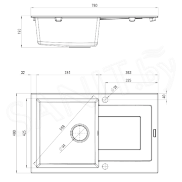 Кухонная мойка Deante Rapido ZQK-2113 / ZQK-7113 / ZQK-A113 / ZQK-G113 / ZQK-S113