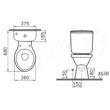 Напольный унитаз Vitra Norm Fest 9780B099-7208