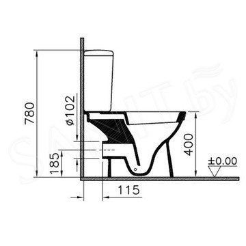 Напольный унитаз Vitra Norm Fit 9844B099-7200