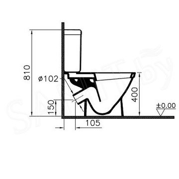 Напольный унитаз Vitra Norm Blanc 9837B099-7201 (сиденье Soft Close)