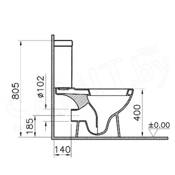Напольный унитаз Vitra Norm Nord Duroplast 9845B099-7202 (сиденье Soft Close)